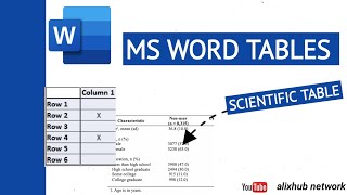 How to create a table || scientific tables like pro