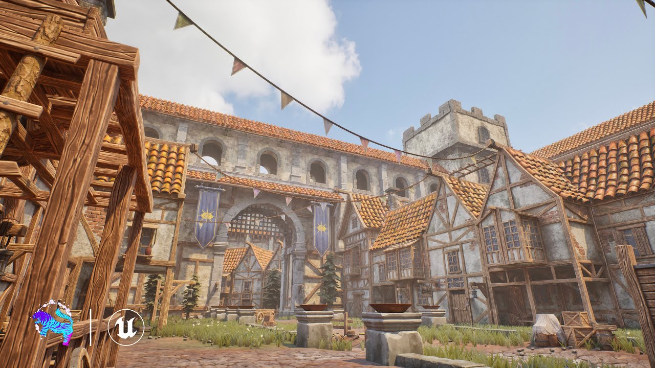 Stylized Medieval Castle Village Environment Showcase Unreal Engine ...
