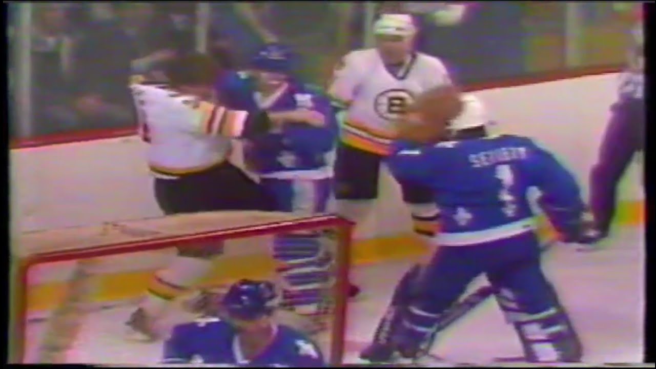 Nordiques - Bruins rough stuff 3/18/85