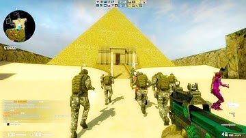 Counter Strike Global Offensive - Zombie Escape mod online gameplay on Stargate Escape map