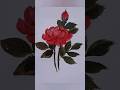 Esay Rose Drawing With Watercolour # shorts #shortsfeed #shortvideo