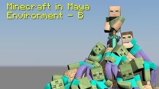 Minecraft in Maya 3D Animation Tutorial - Minecraft Environments - Part B
