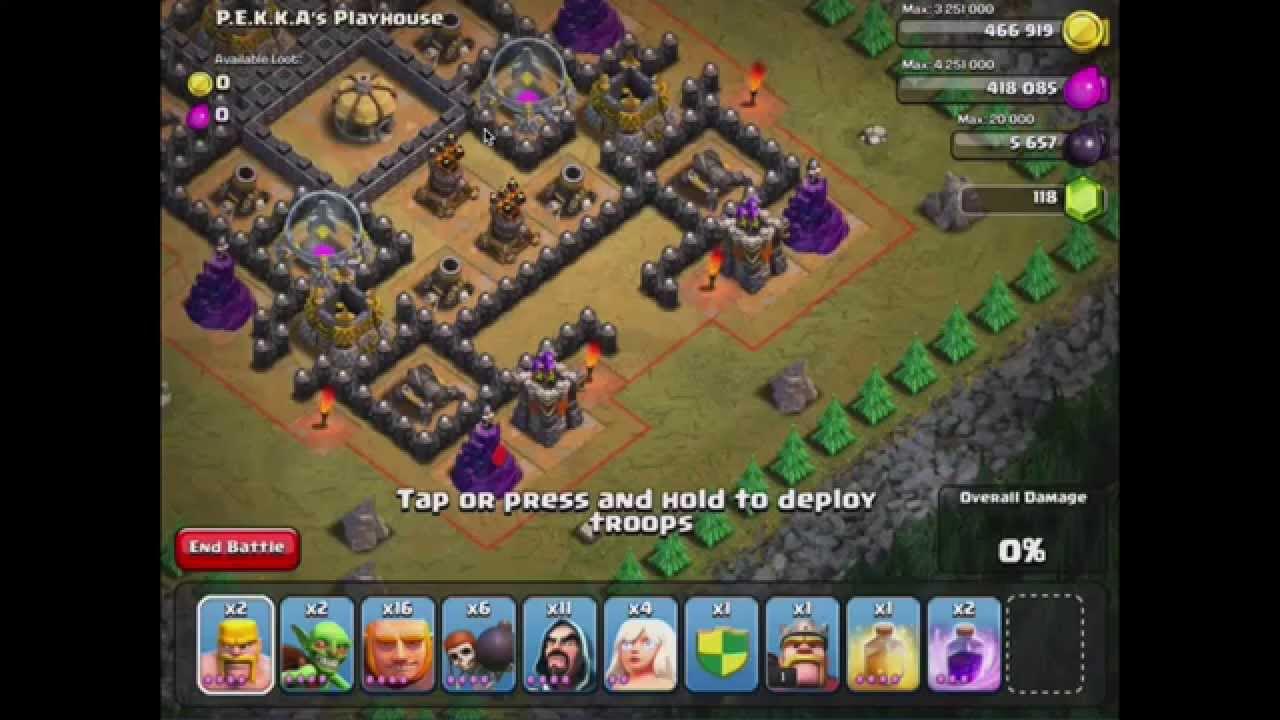Clash of Clans PEKKA's Playhouse 49 w/ TH 7 units No Dragons Pekka