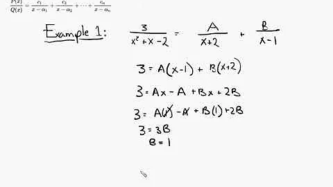 Partial fraction decomposition: Example 1