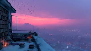 Soft Rooftop House – Relaxing Study Session | Ambient Skyglow Vibes