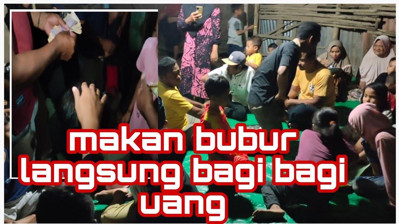 makan bubur langsung bagi bagi uang