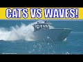 🚤🌴 WAVES VS CATAMARAN HAULOVER BOATING | Miami Beach 4K