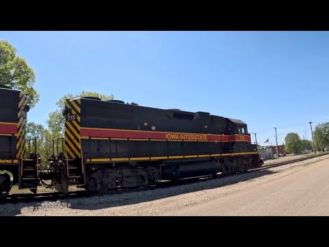 Ride alongside Iowa Interstate 715 GP 38-2 friendly engineer......