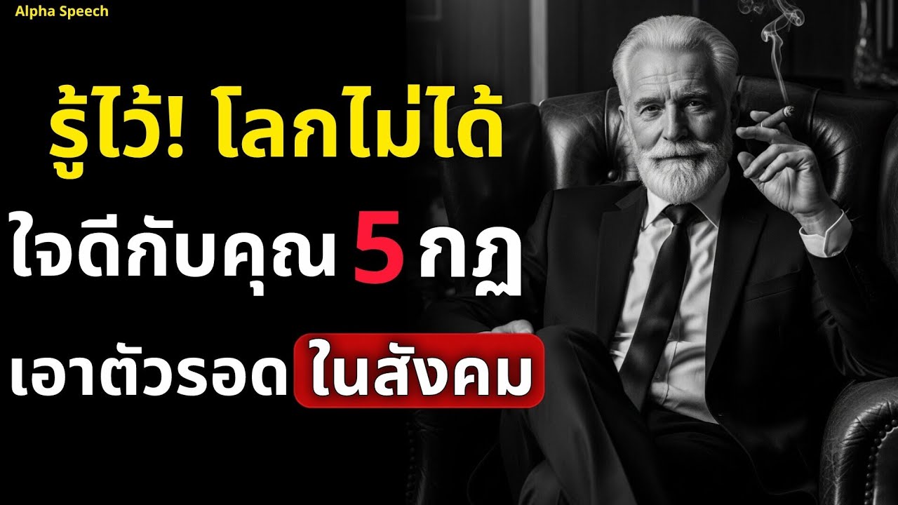 รู้ไว้! โลกไม่ได้ใจดีกับคุณ 5 กฎในการเอาตัวรอดในสังคม | Alpha Speech