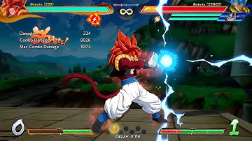 DBFZ Mid-Screen To Corner Carry SSJ4 Gogeta Re-Jump Loop Combo #2