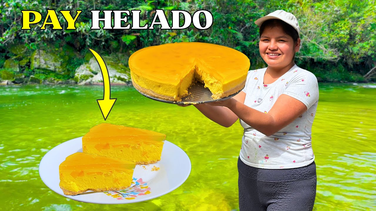 Delicioso PAY DE MANGO SIN HORNO facil de preparar en casa - NATHALIA