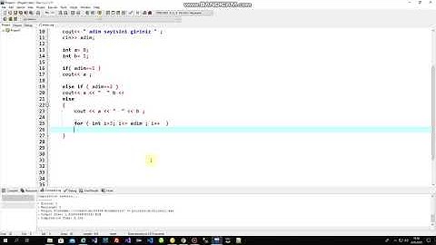 12 C++ Programlama fibonacci serisi