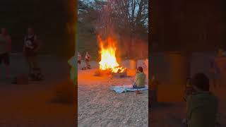 Opening weekend at camp ￼#fortheboys #camping #fire #fun #fyp