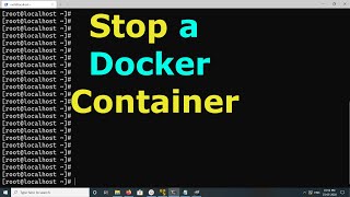 How to Stop a Docker Container