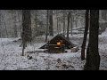 Solo Winter Tarp Camp - The Last Day of Winter