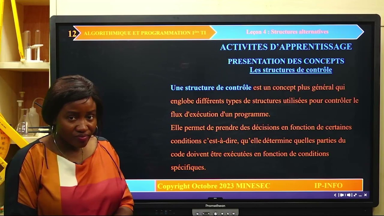 IP-INFO ALGORITHMIQUE ET PROGRAMMATION 1ère TI Leçon 4 Structures Alternatives