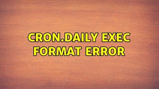 Ubuntu: Cron.daily Exec format error