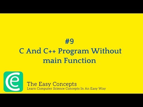 #9: C and C++ Program Without Using Main Function | CSE Placement Preparation | The Easy Concepts