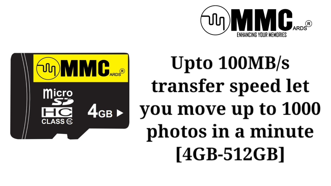 MMCARDS CLASS 10| 4GB MICRO SD CARD | UPTO 100MB/S SPEED | FOR SMARTPHONES
