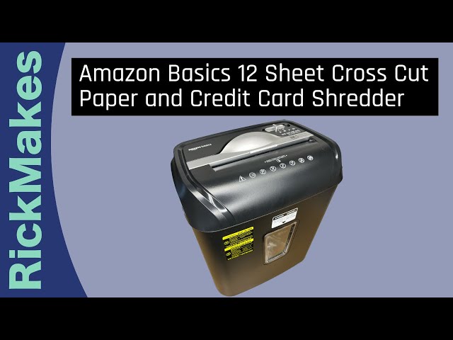 Basics 15 Sheet - New model Cross Cut Paper and Credit Card CD  Shredder With 6 Gallon Bin, Black