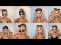 SUMMER LOOKS USING ONE BANDANA | 2021 summer / hairstyles ideas / short hair / blonde