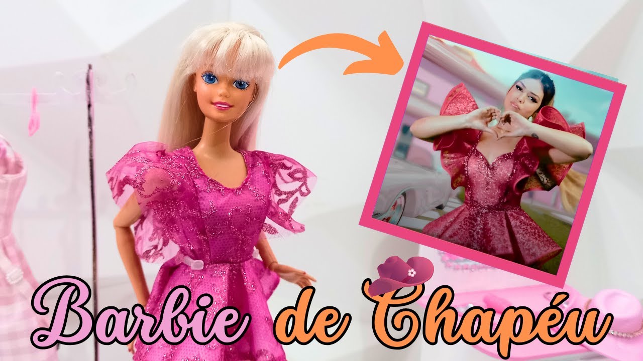 Roupa para BARBIE | Vestido MC MELODY Barbie de Chapéu #barbie #boneca #mcmelody