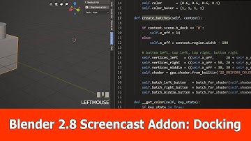 Blender 2.8 Screencast addon Update Docking