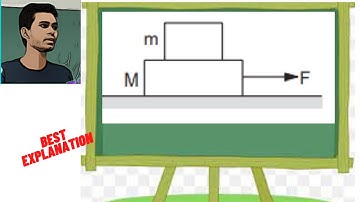 A block of mass m is kept over another block of mass M and the system rests on a horizontal surface