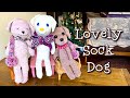 コンビニの靴下で靴下人形・犬のぬいぐるみ❤︎DIY/Lovely sock dog/doll/craft❤︎#827