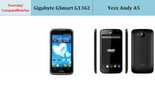 Gigabyte GSmart G1362 & Yezz Andy A5, comparison