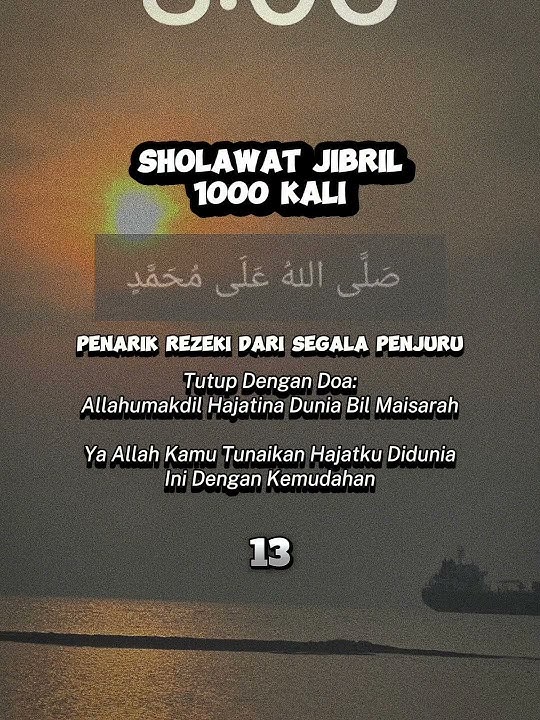 SELAWATJIBRIL Usahakan 1000x sehari