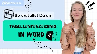 Tabellenverzeichnis In Word In Nur 2 Minuten Erstellen Mentorium