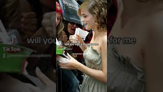 Emma Watson About Being Asked For Her Autograph The Very First Time