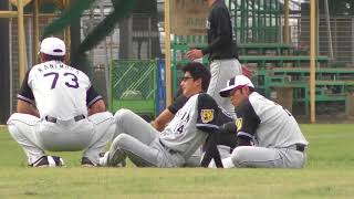 20170822 ヤクVS阪神 2 能見・岩田柔軟