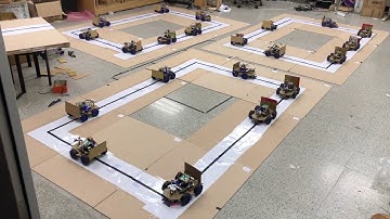 Test multiple lightweight & cheap AGVs been wireless real-time controlled by a remote server