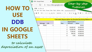 Google Sheets DDB Function | Calculate  Depreciation using Double-Declining Balance Method