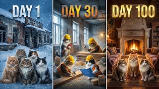 Highly Skilled Cats Transform An Abandoned Research Station Into a Cozy Arctic Mansion (ASMR)