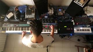 80s Synth Loop Jam with Microkorg Yamaha RX5 Yamaha DX7 Creamware Minimax ASB Boss RC 505