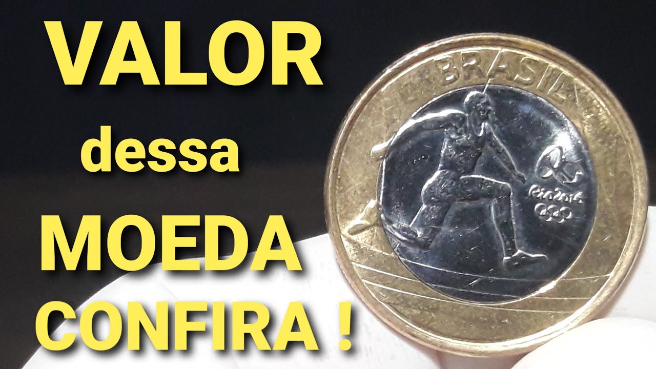 MOEDA de 1 REAL das olimpíadas atletismo quanto vale $
