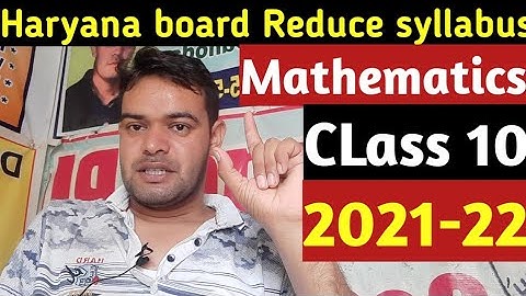 Hbse reduce syllbus ll class 10 ll Mathematics 2021-22 II reduce syllbus