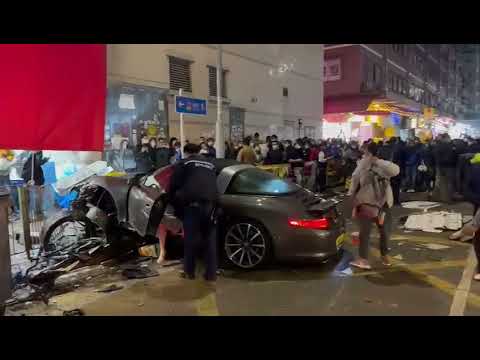 車Cam小記者:波子元朗交通意外，好L大鑊 PORSCHE TARGA CAR ACCIDENT#porsche #accidentnews