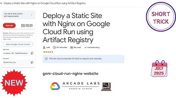Deploy a Static Site with Nginx on Google Cloud Run using Artifact Registry || 2025 || #qwiklabs