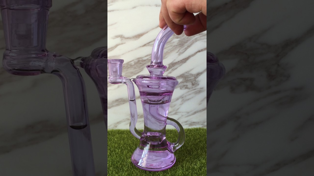 Klein recycler rig bongs Oil rig water pipe with smokey accent Glass Vapor Rigs Oil rig