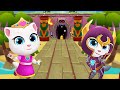 TALKING TOM GOLD RUN - NEW SPACE SIDE WORLD PRINCESS ANGELA VS CYBER ANGELA