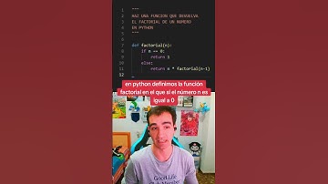 Función que devuelva el Factorial de un número n en Python . . . #python #javascript #java