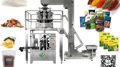 Automated 340g sugar doypack machine rotary granule packaging line testing video