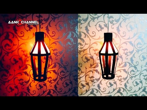 Ide kreatif Cara yang mudah membuat lampu  hias  gantung 