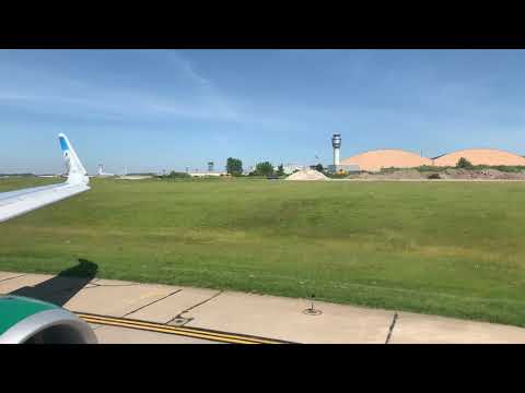 Frontier A321 Flight 2439 Powerful Takeoff From Cleveland Hopkins International Airport (KCLE)