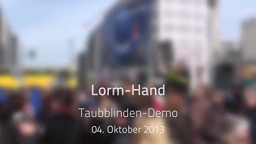 Lorm Hand Demo (DESIGN RESEARCH LAB Berlin)