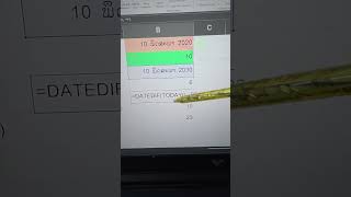 ການນຳໃຊ້ EDATE() ແລະ DATEDIF() ເພື່ອຊອກຫາມື້ປາຍທາງ ແລະ ຈຳນວນວັນເດືອນປີ #excel#sheets#datedif#edate